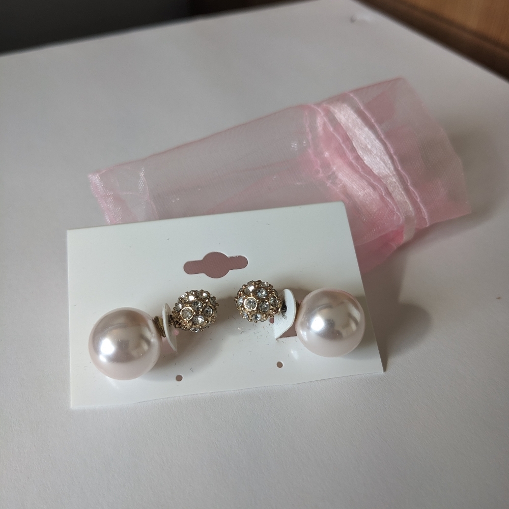 Pearl/Rhinestone Fashion Earrings